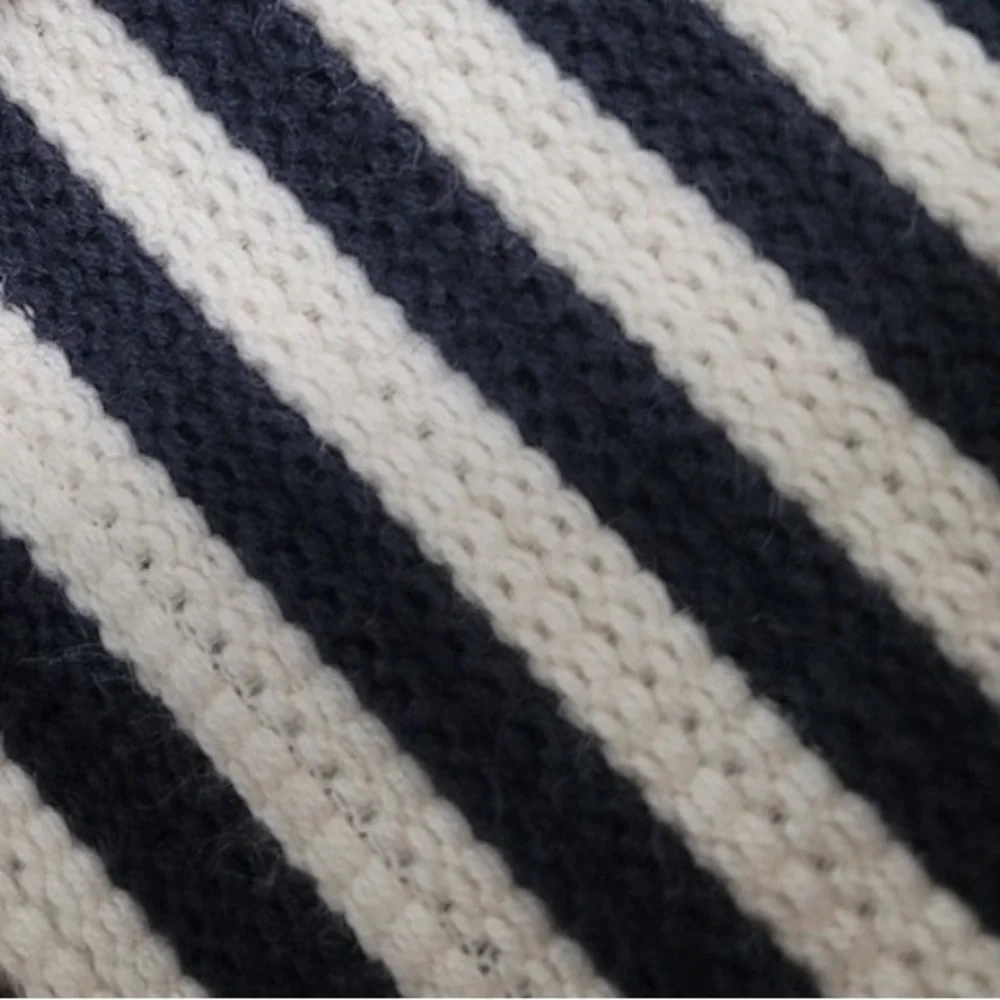 NWT MADEWELL Blue & White Stripe Fit & Flare Sleeveless Mini Dress Size Small